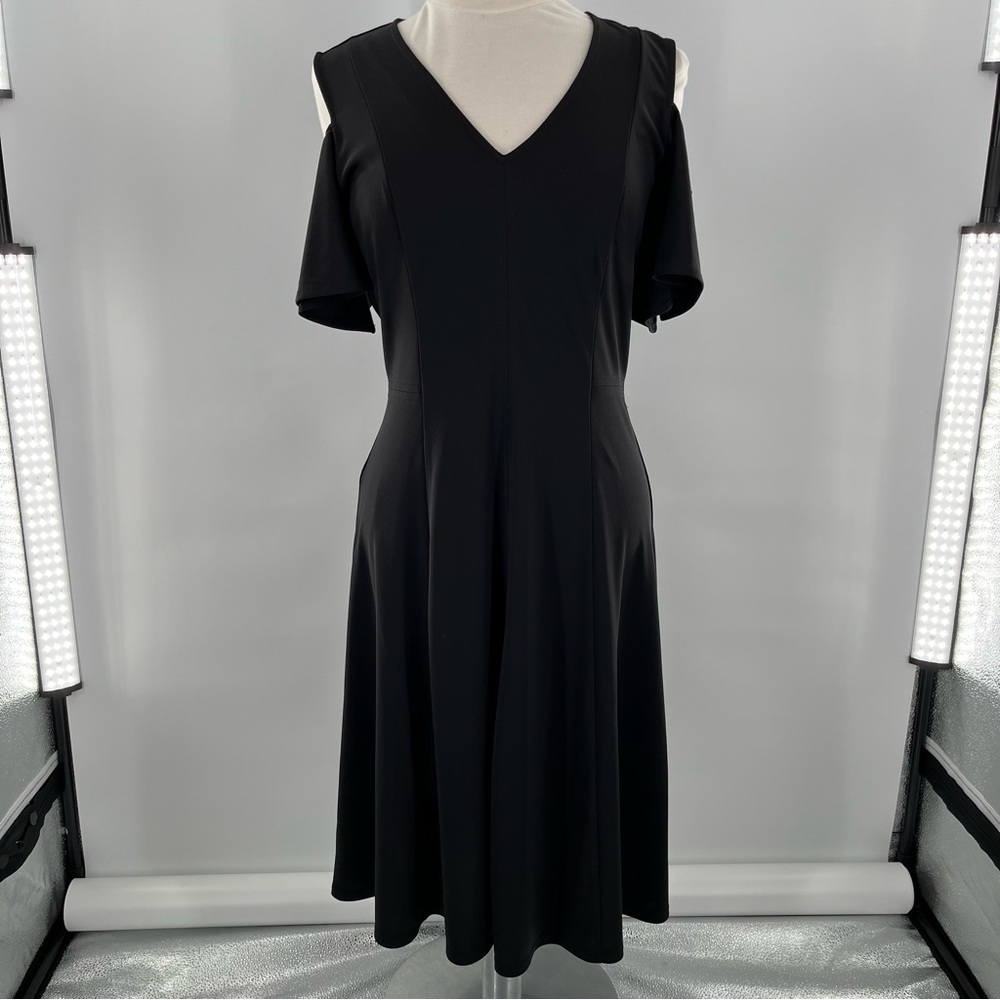 The Limited Dress Cold Shoulder Black Medium Stretch and Shimmer - Picture 3 of 9